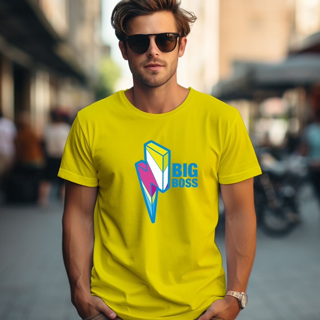 Camiseta Majica sa štampanim printom Cam 237, Muška, Žuta