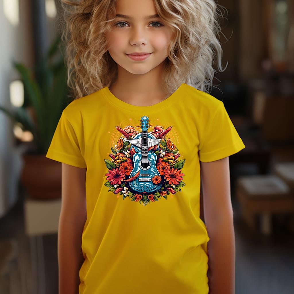 Camiseta Majica sa štampanim printom Cam 397, Dečija, Zlatne boje