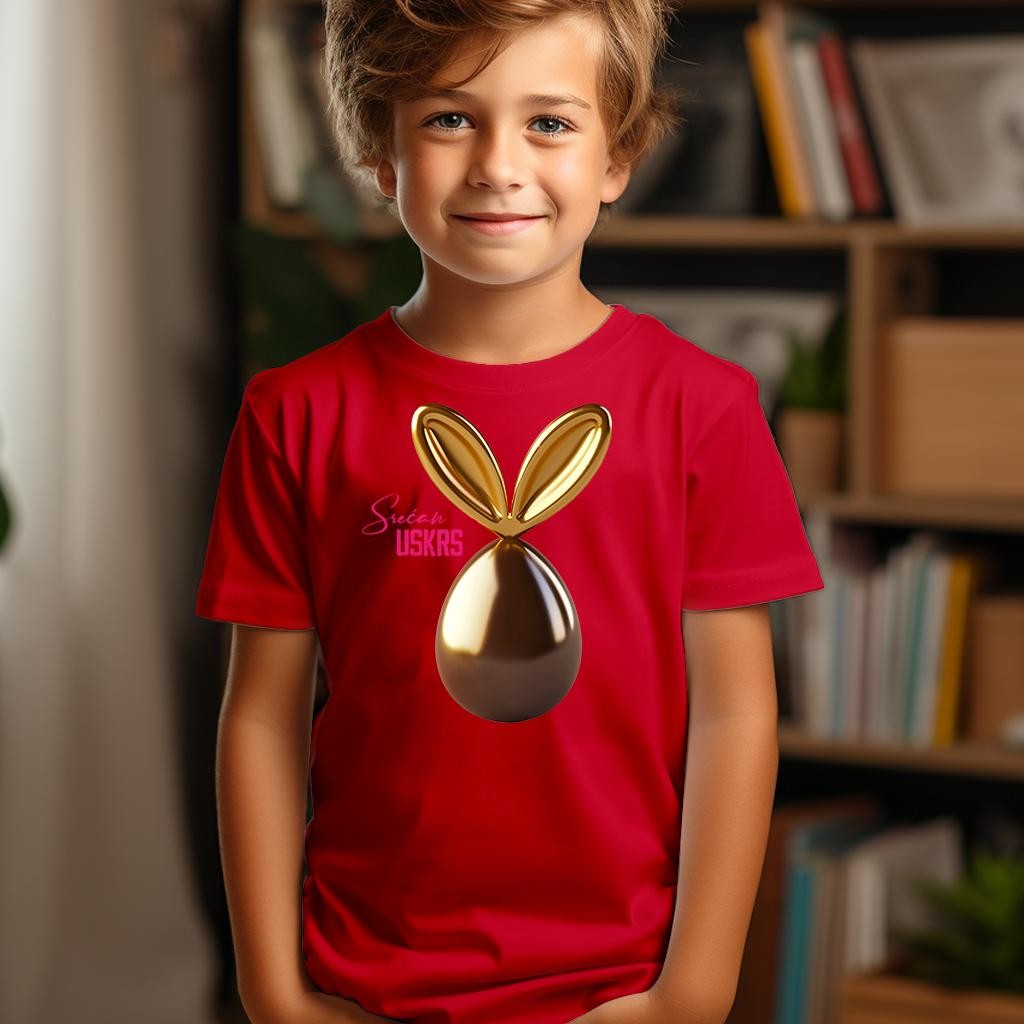 Camiseta Majica sa štampanim printom Cam 135, Dečija, Crvena