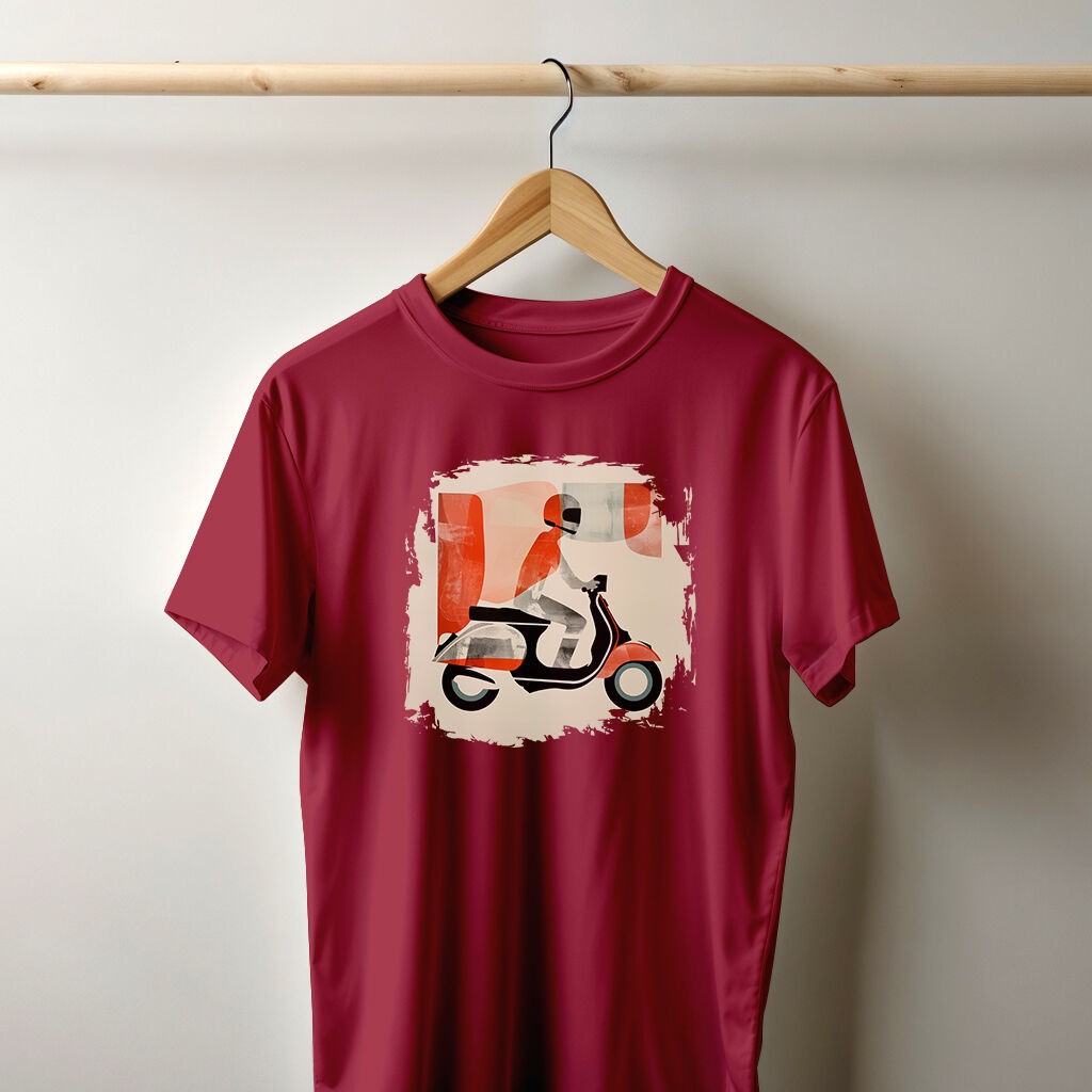 Camiseta Majica sa štampanim printom Cam 347, Muška, Višnja