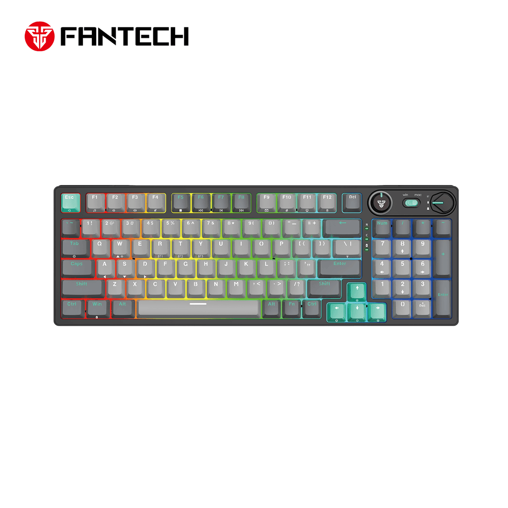 Fantech Gaming mehanička tastatura MK914 RGB Atom PRO96 Mercury (blue switch), Crna