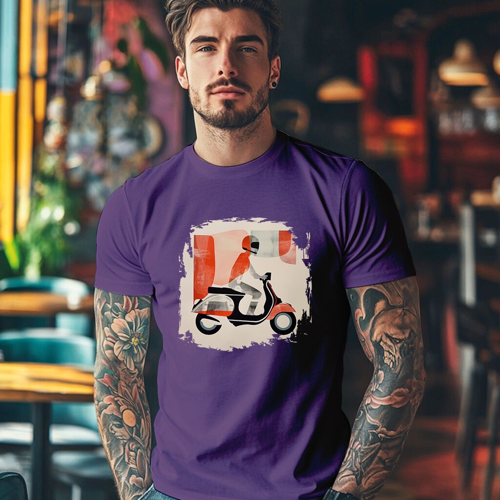 Camiseta Majica sa štampanim printom Cam 347, Muška, Patlidžan