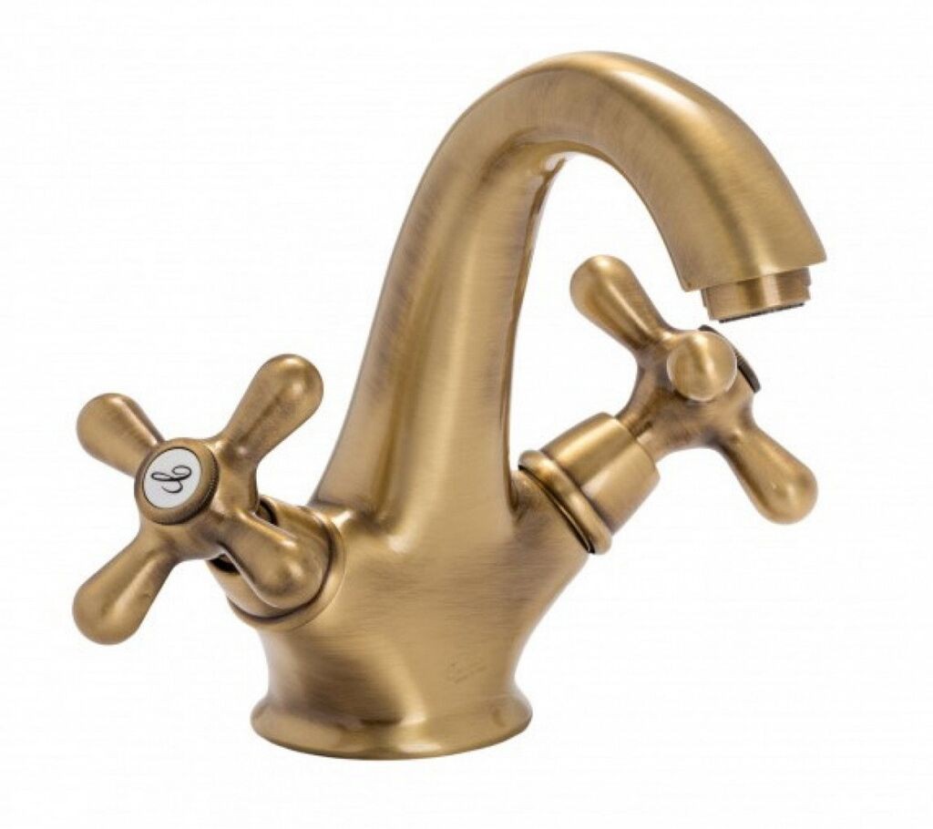 Emmevi Baterija za lavabo Deco, Dvoručna, Bronzane boje