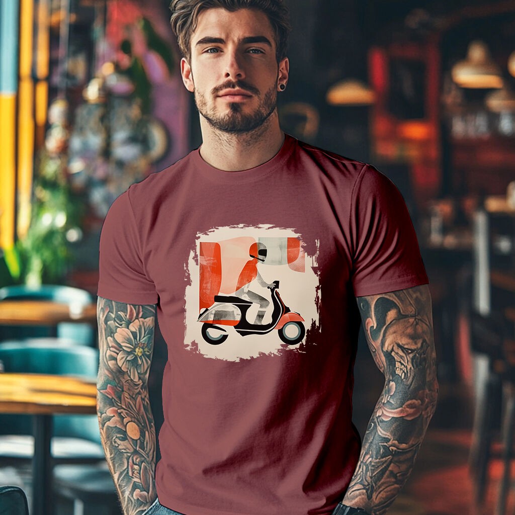 Camiseta Majica sa štampanim printom Cam 347, Muška, Prljavo roze