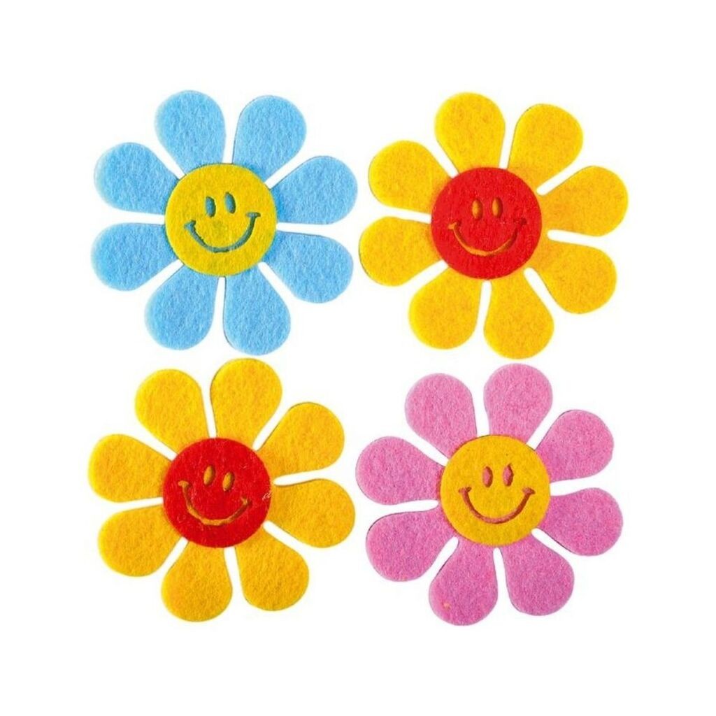 Junior Cvetići Crafty deco, 4 komada, Šareni