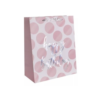 Ukrasna kesa Happy Birthday, Roze, M