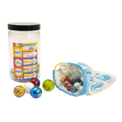 Tegla sa klikerima Marble Reward, Šarena