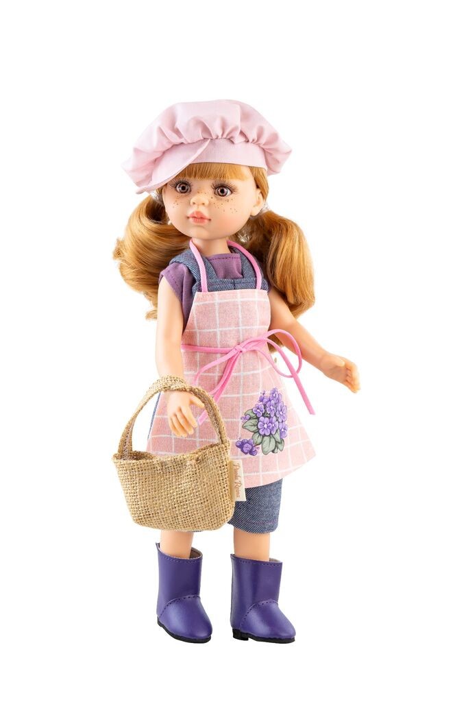 Paola Reina Lutka Irena cvećarka, 32 cm, Ljubičasto-roze