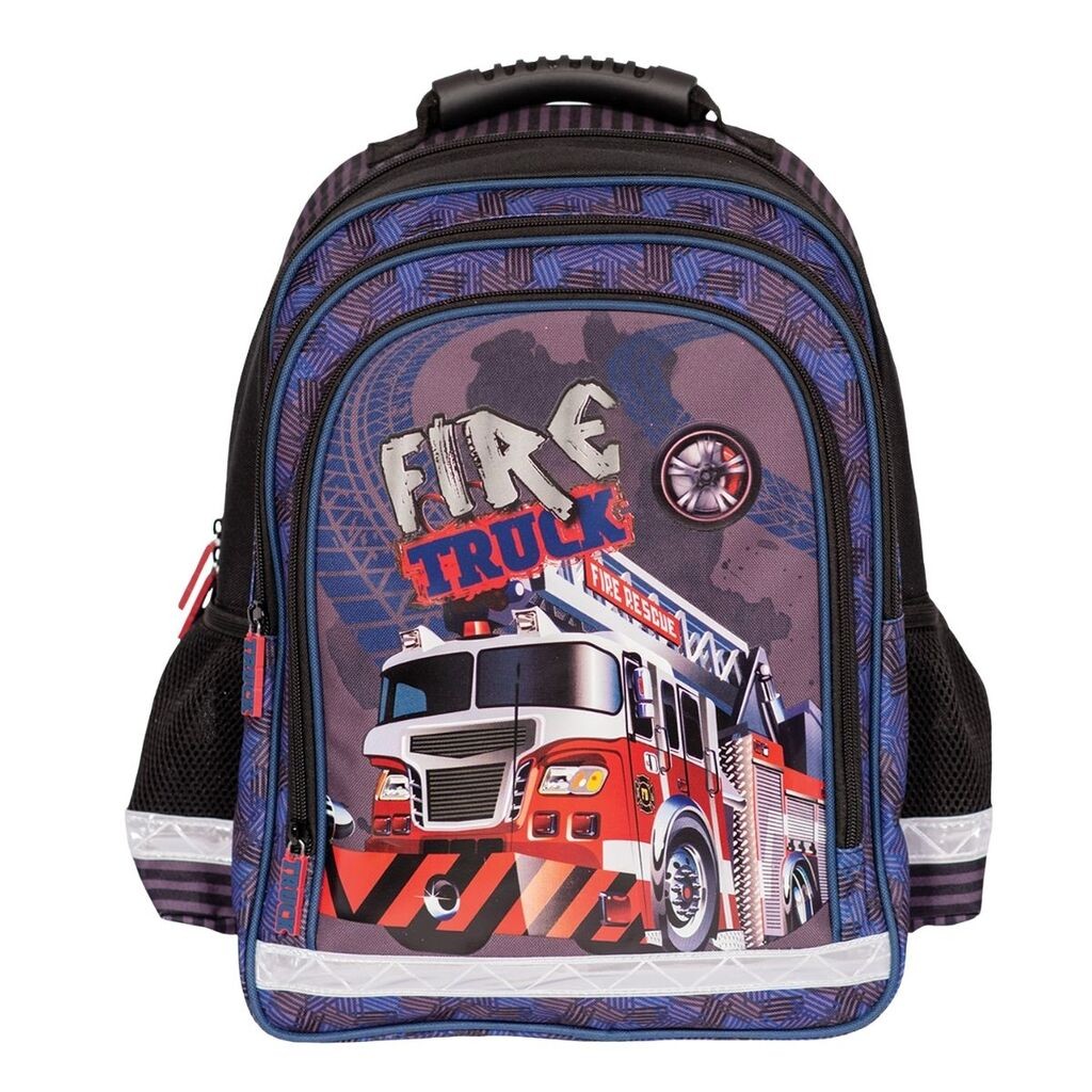 Scool Ranac za dečake Fire Truck, Anatomski, Crni
