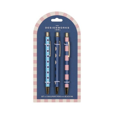 Hemijske olovke A Dopo, Eye, Moon, Stripe, 3 komada, Raznobojne