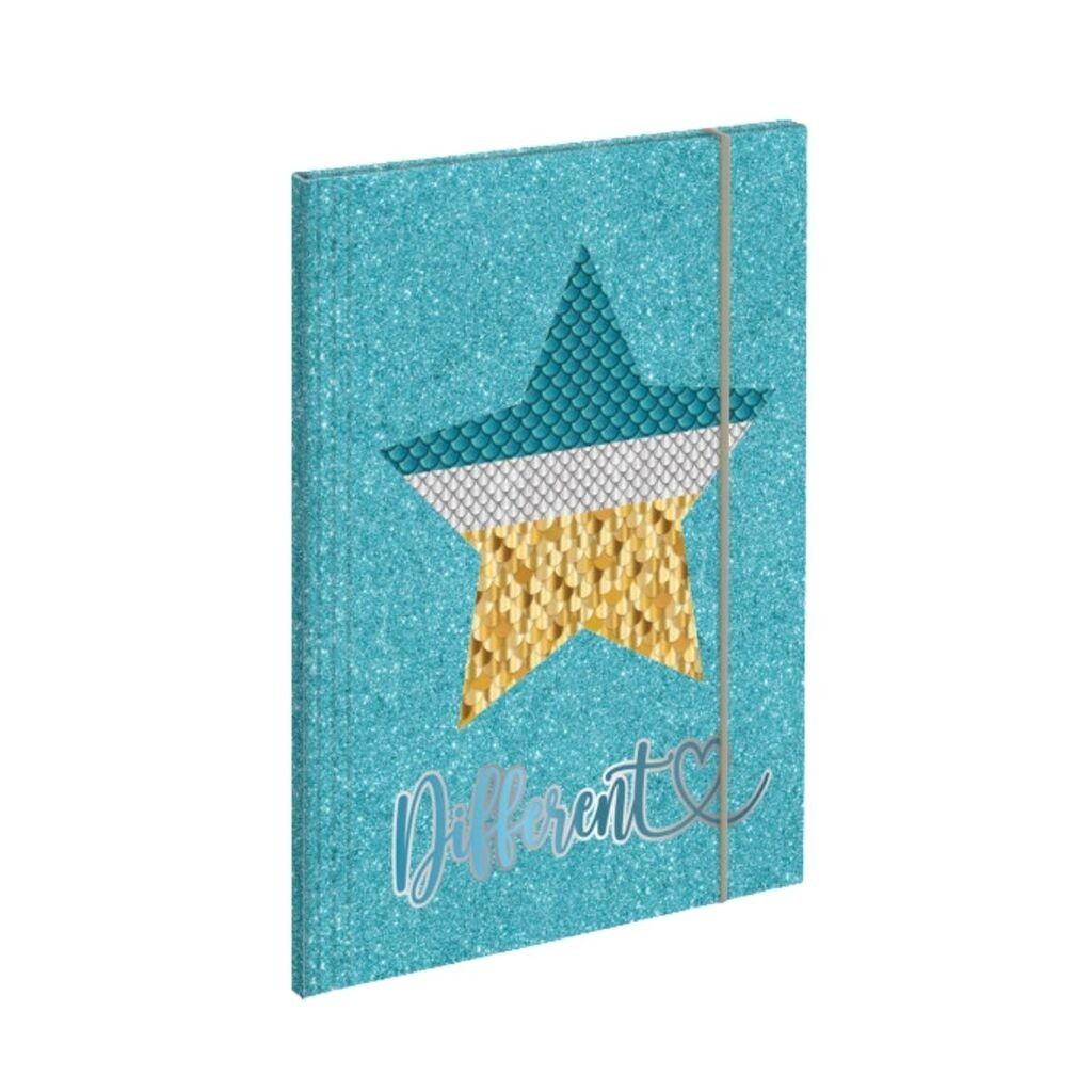 Scool Fascikla Star, A4, Hologram efekat, Tirkizna