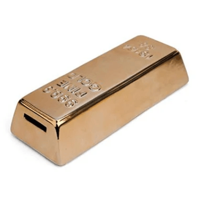 Kikkerland Kasica Zlatna poluga