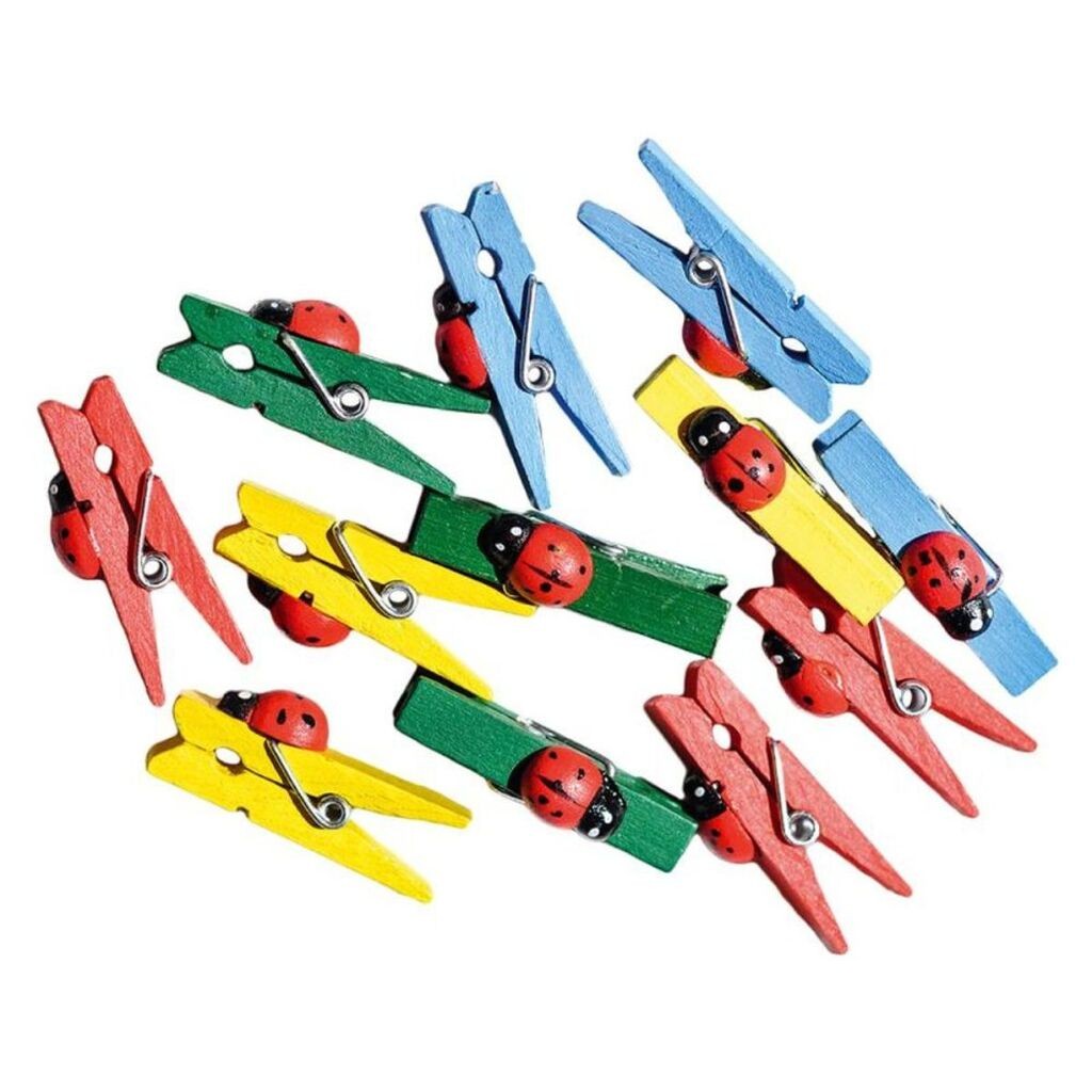 Junior Štipaljke bubamara Crafty deco, 10 komada, Šarene