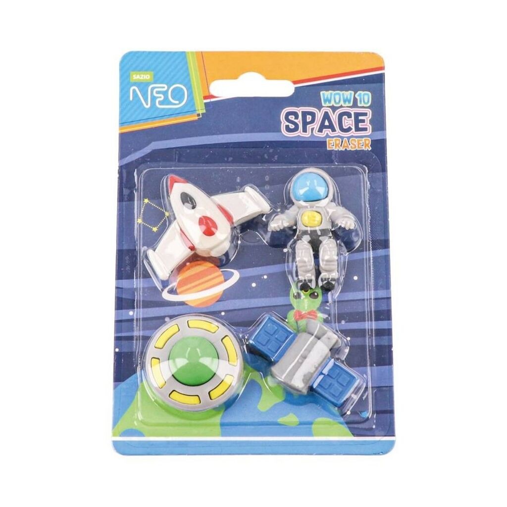 Sazio Neo Set gumica Wow 10 Space, 4 komada, Šareni