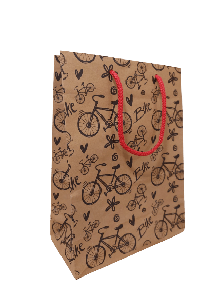 Ukrasna kesa Bicikle, 18x9x24 cm, Bež-crna