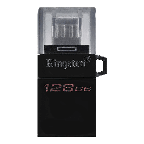 Kingston USB Flash memorija DTDUO3G2, 128GB, Crna