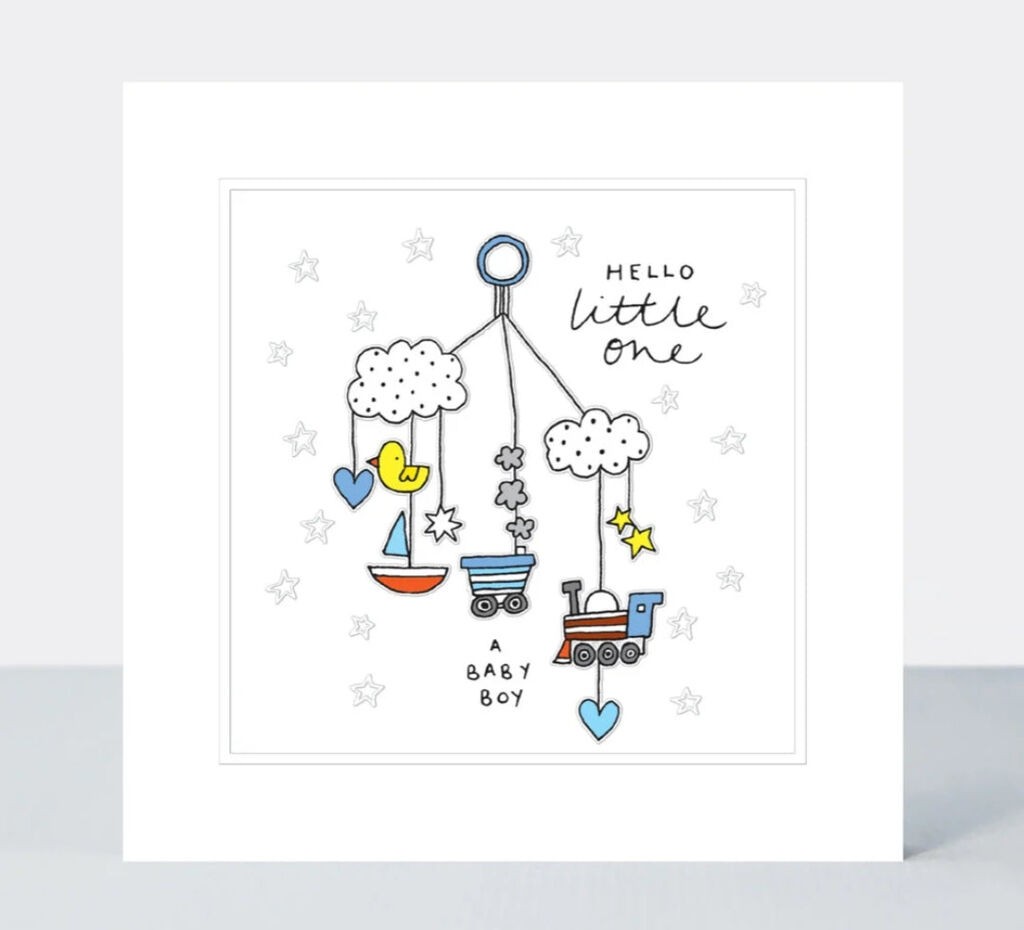 Rachel Ellen Čestitka  Baby Boy Transport Mobile