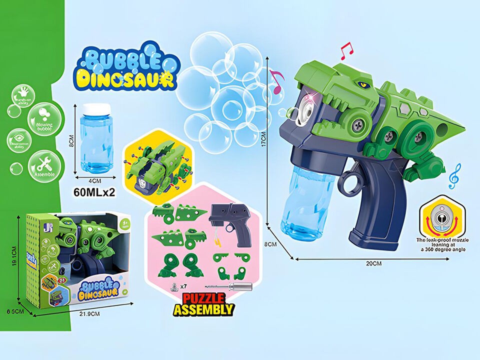 Pištolj za balončiće, Dino, 2 x 60 ml