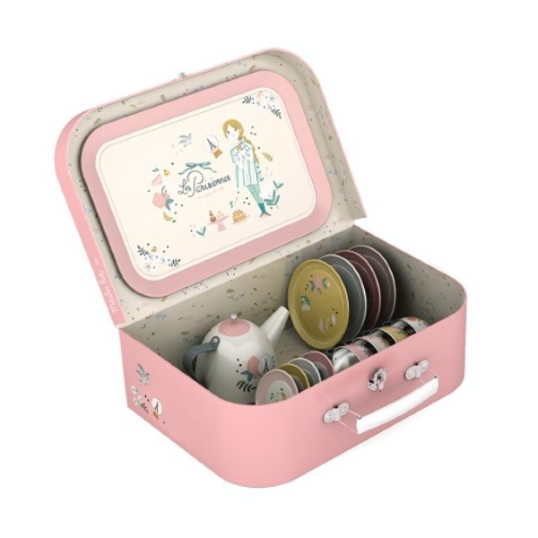 MOULIN ROTY Metalni set za čaj  Les Parisiennes, Roze