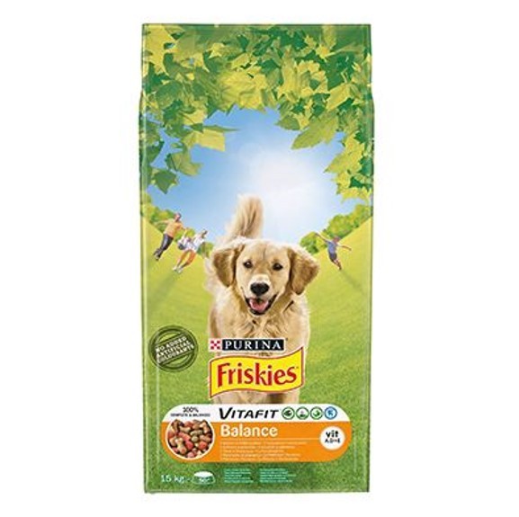 FRISKIES Suva hrana za pse sa ukusom piletine i povrća Dog Balance, 15kg