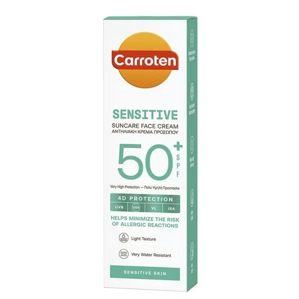 Carroten Krema za zaštitu kože lica od sunca Sensitiv, SPF50+, 50ml