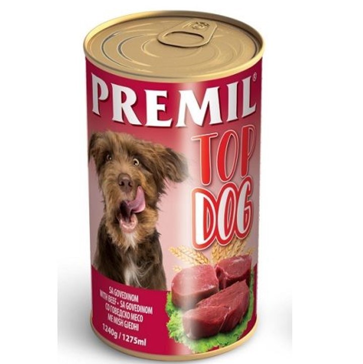 PREMIL Vlažna hrana za pse sa ukusom govedine, 1240g