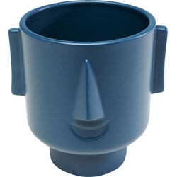 KARE 55525 Faccia Vaza, 12 cm, Plava