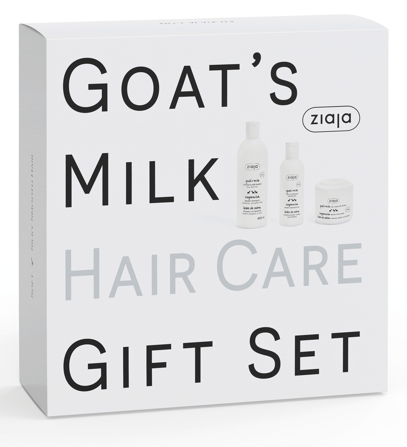 Ziaja set Kozјe mleko za kosu (šampon 400ml + regenerator 200ml + maska za kosu 200ml)