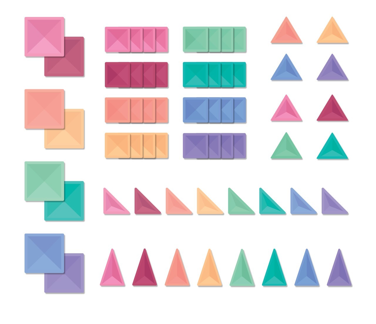 CONNETIX Magnetni konstruktor Pastel, 64 dela