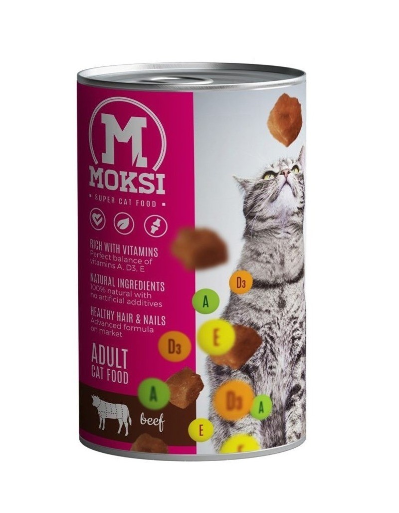 MOKSI Konzerva za mačke Govedina 415g
