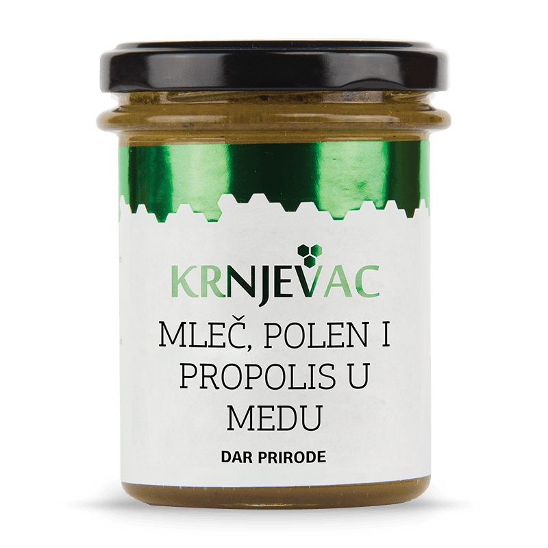 KRNJEVAC Mleč, polen i propolis u medu 250g