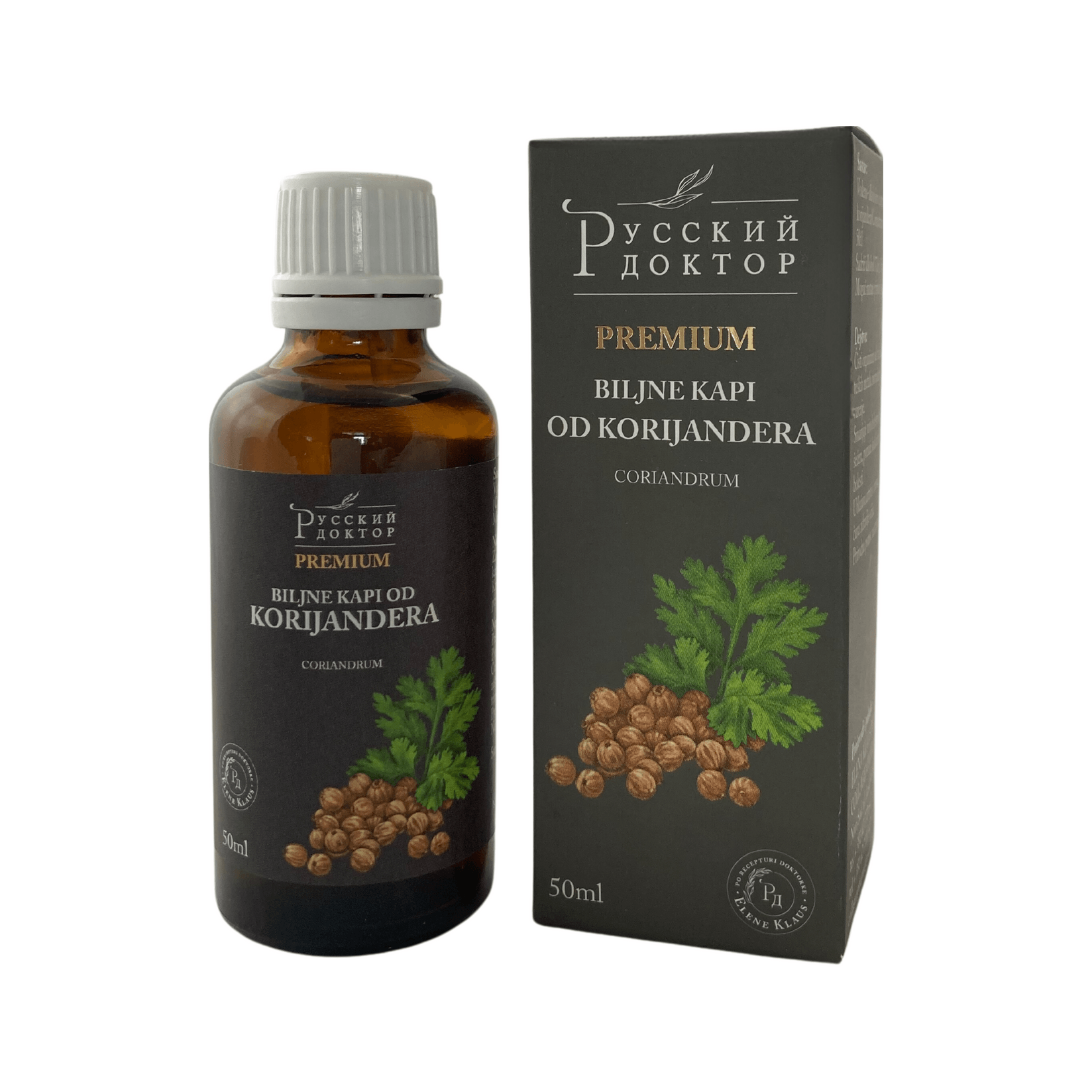 РУССКИЙ ДОКТОР Biljne kapi od korijandera Premium, 50 ml