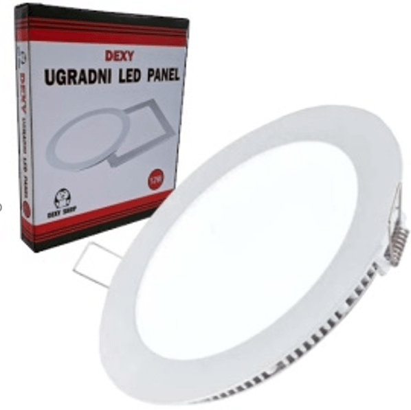 Dexy Shop Ugradni led panel okrugli, 12W, 6400K