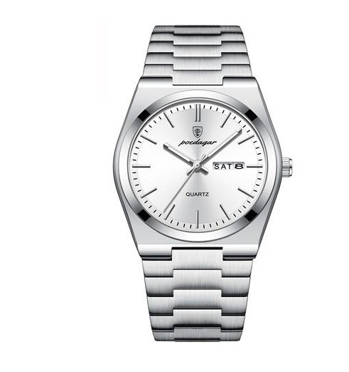 POEDAGAR Muški sat 930, Srebrno - beli