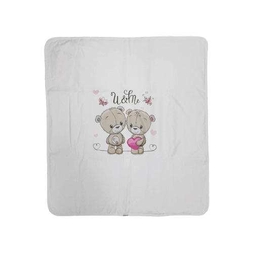 IVONA Pamučni prekrivač za bebe Mede, 80x90 cm, Beli