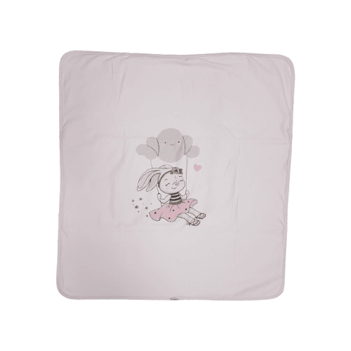 IVONA Pamučni prekrivač za bebe Zeka, 80x90 cm, Roze