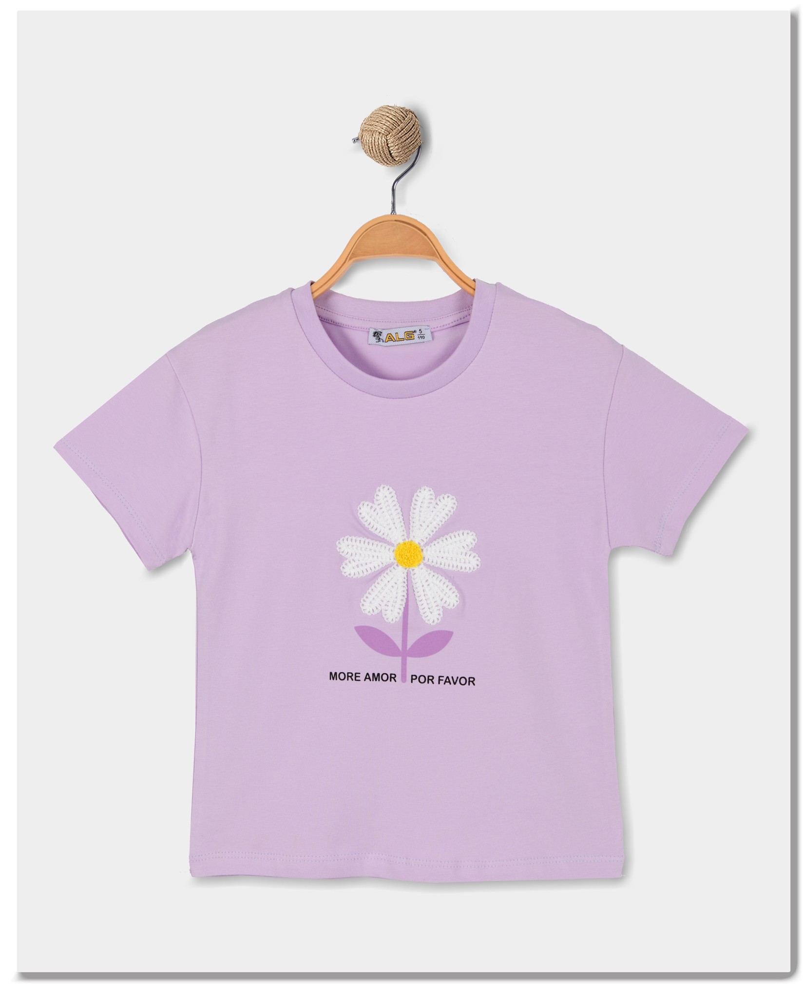 ALG Majica za devojčice More amor por favor, Lavanda