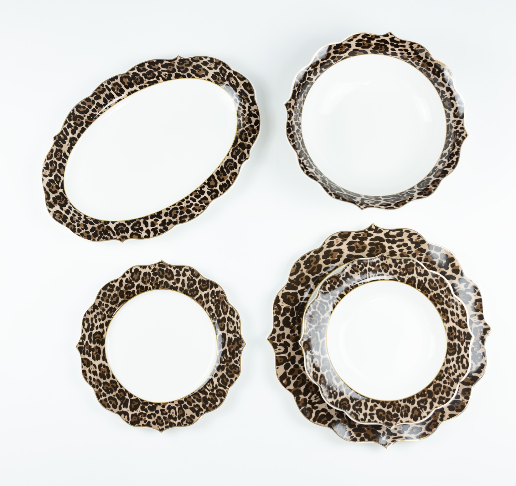 AMC HOME Set za ručavanje Leon, 20 elemenata, Leopard dezen