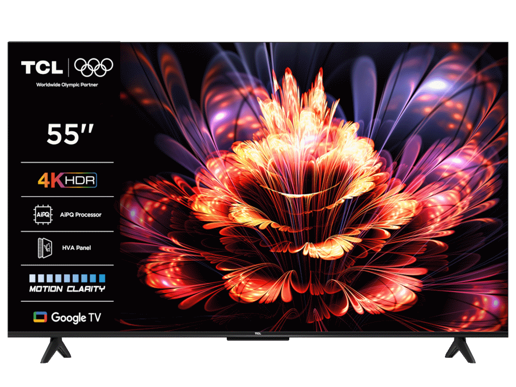 TCL Televizor 55V6C 55", 4K UHD, Smart, Google TV, Crni