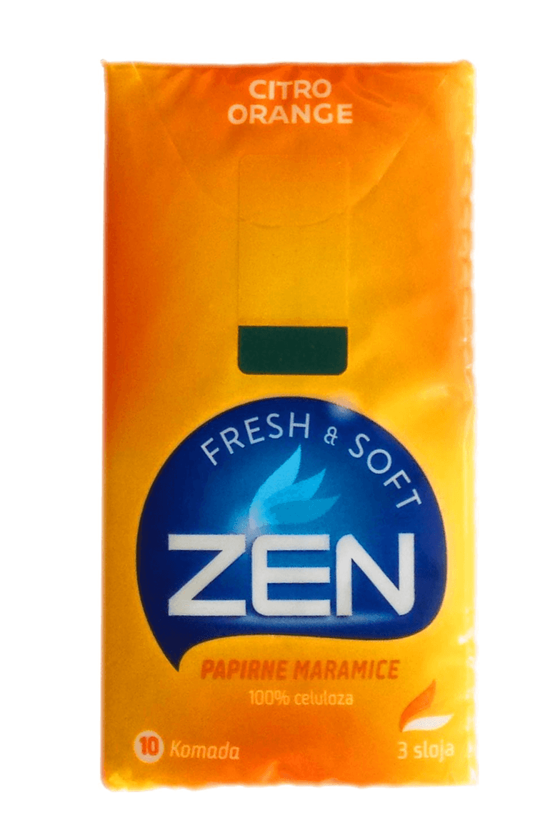 Zen Papirne maramice Citro orange, Troslojne