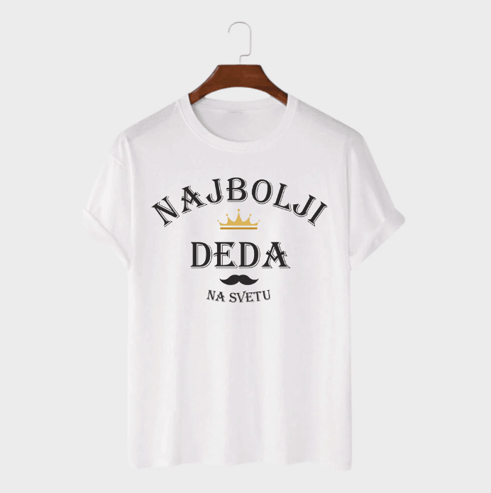 MAFIMI Muška majica Najbolji deda, Bela