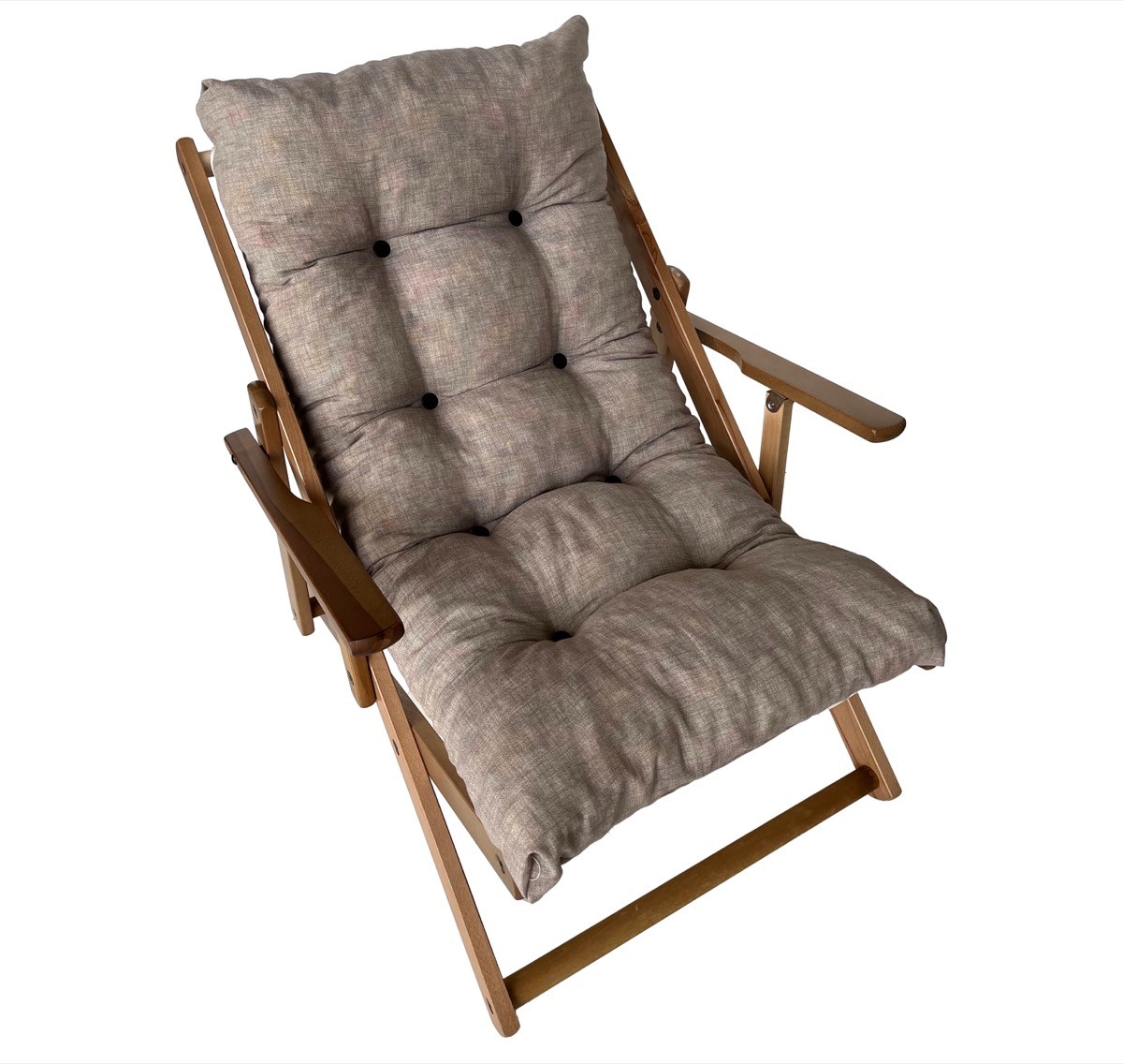 Stolica ležaljka postavljena, Bež