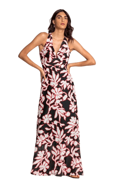 LAPPA women TOSKA Ženska duga haljina, Crna