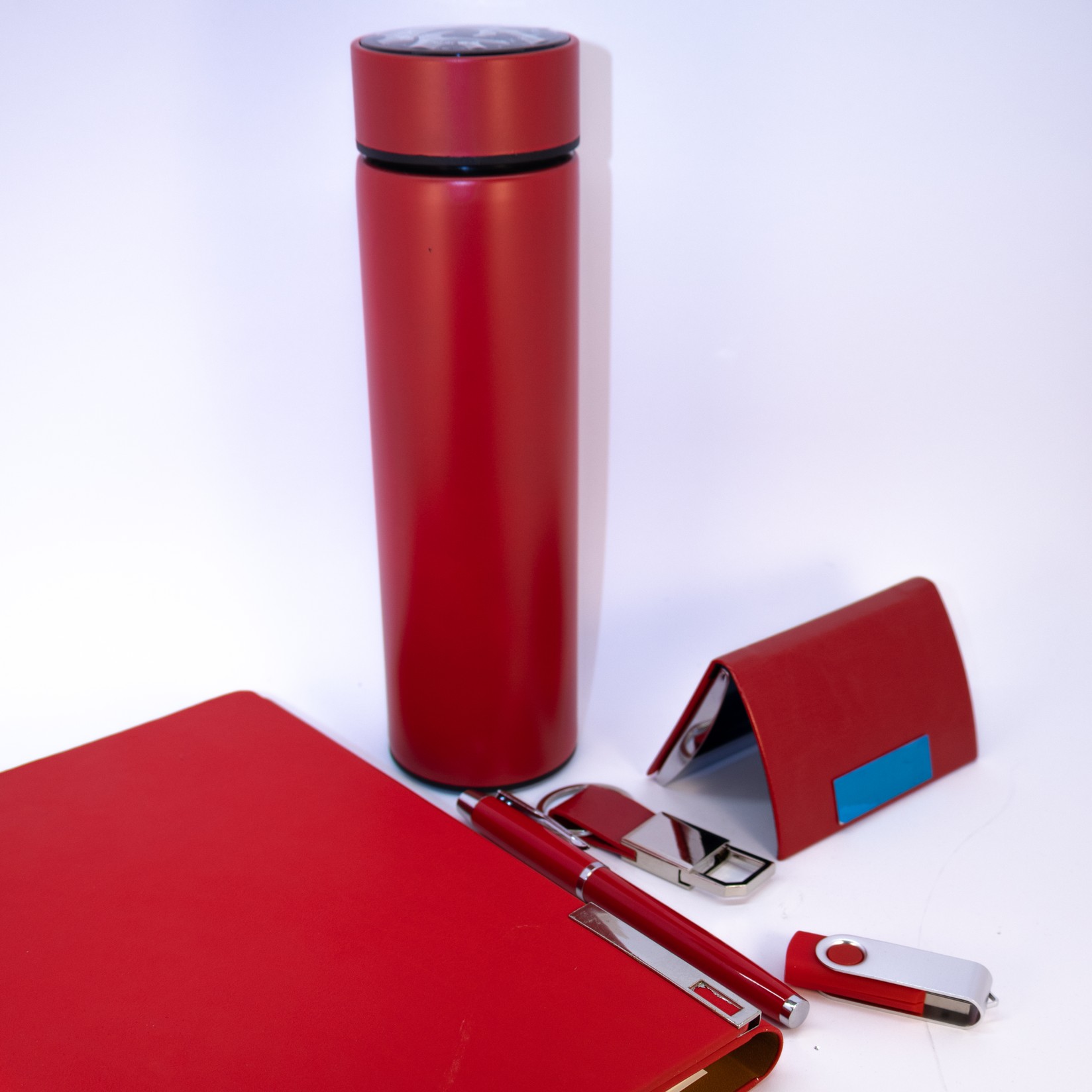 Kancelarijski poklon set, 400x280x45mm, 6 delova, Crveni