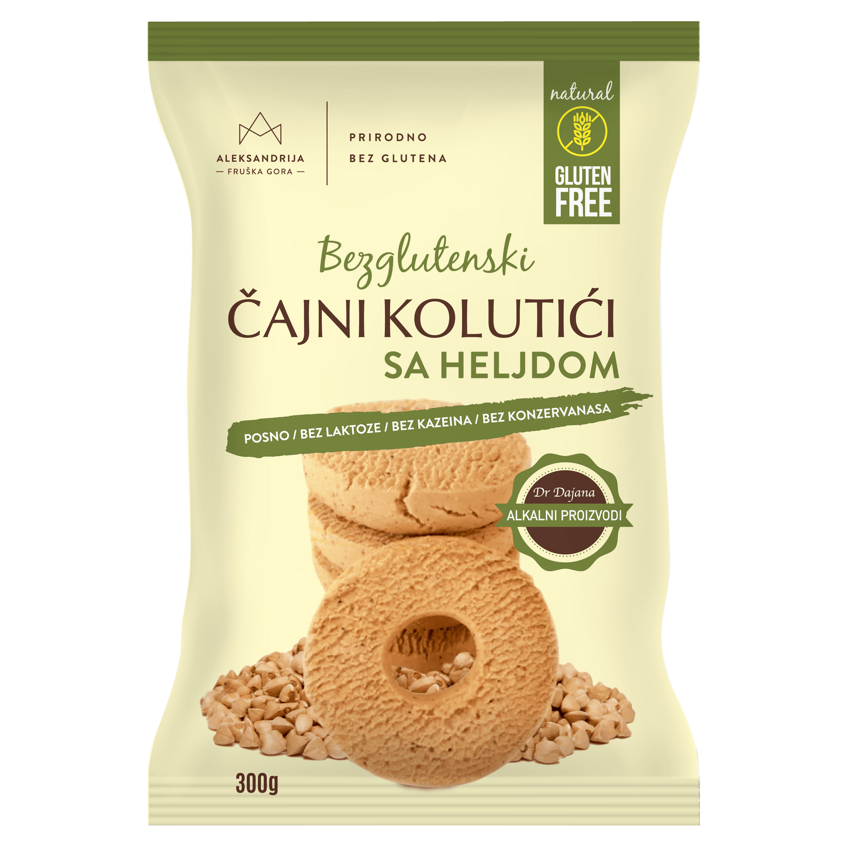 ALEKSANDRIJA Bezglutenski čajni kolutići sa heljdom, 300g
