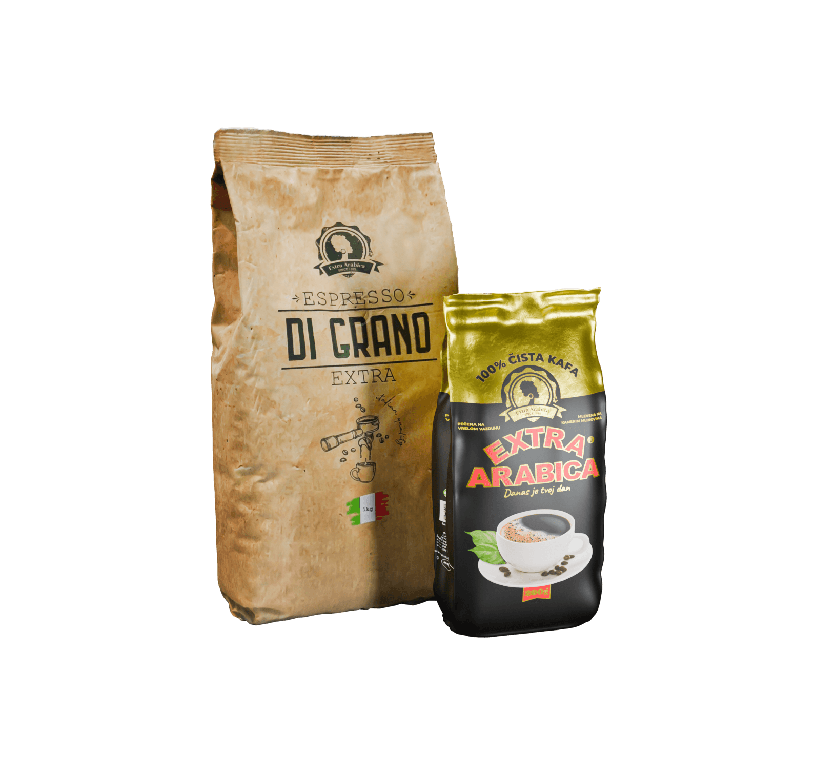 Di Grano Kafa u zrnu Espresso Extra 1kg + Domaća kafa Extra Arabica 200g
