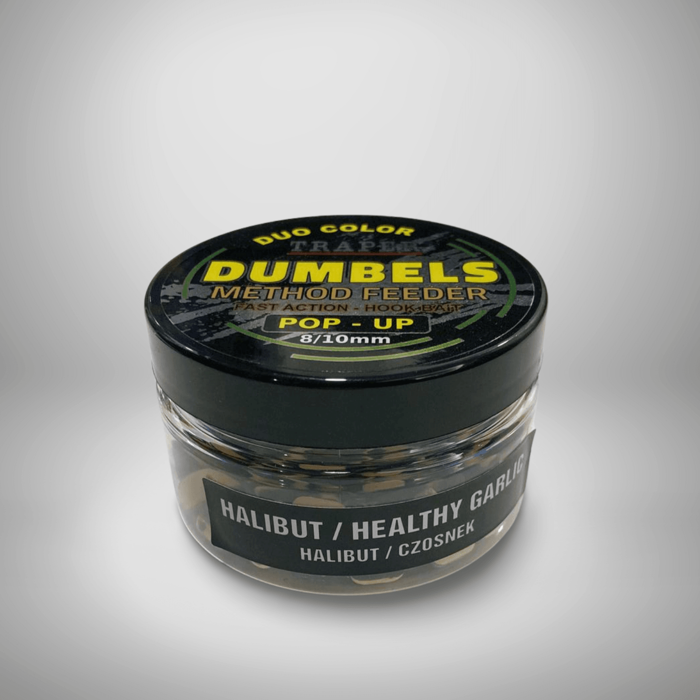 TRAPER MF Dumbels Pop-up Mamac, Dvobojni, 8-10mm, Halibut/Beli luk, 30g