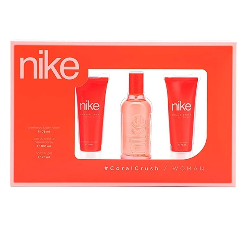 Nike Set za žene Perfumes Toaletna voda Coral Crush, 100 ml + Gel za tuširanje, 75 ml + Balzam posle brijanja, 75 ml