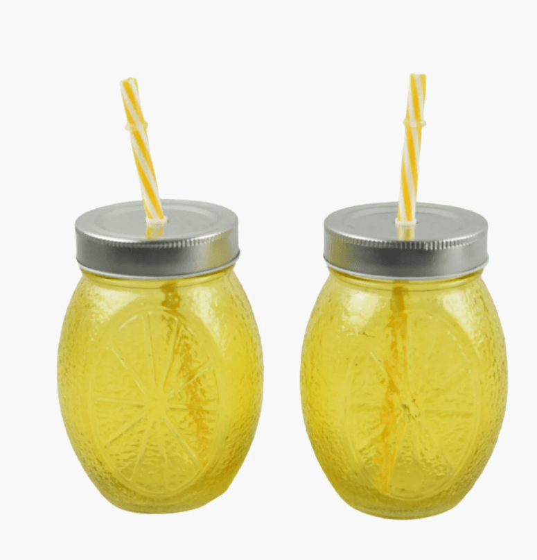 Čaša sa slamčicom set 2/1 žuta