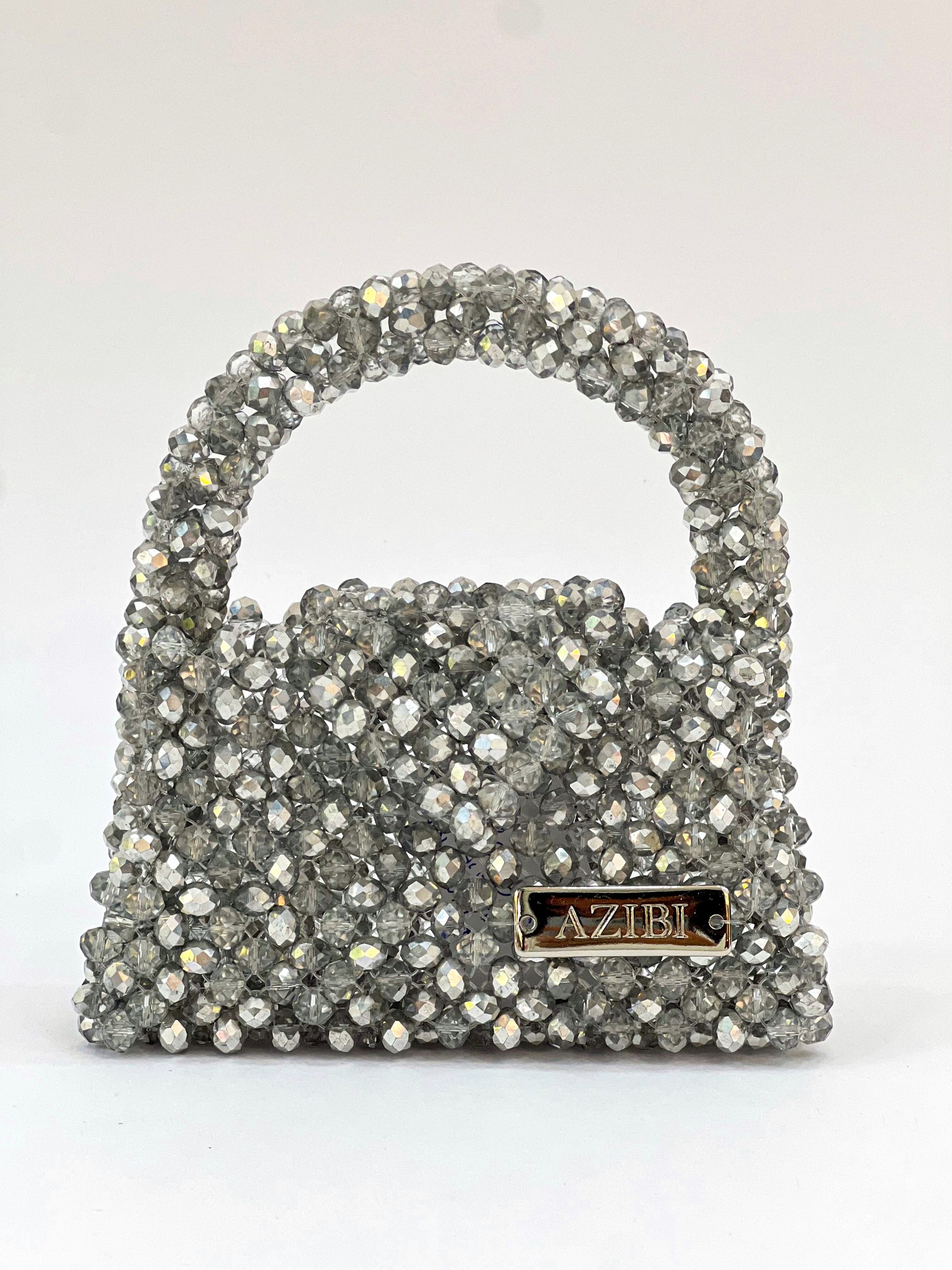 Azibi Ženska torba od perli Piccolina, Siva